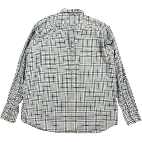 Burberry London Designer Blue Plaid Button Up Shirt - Picture 5 of 8